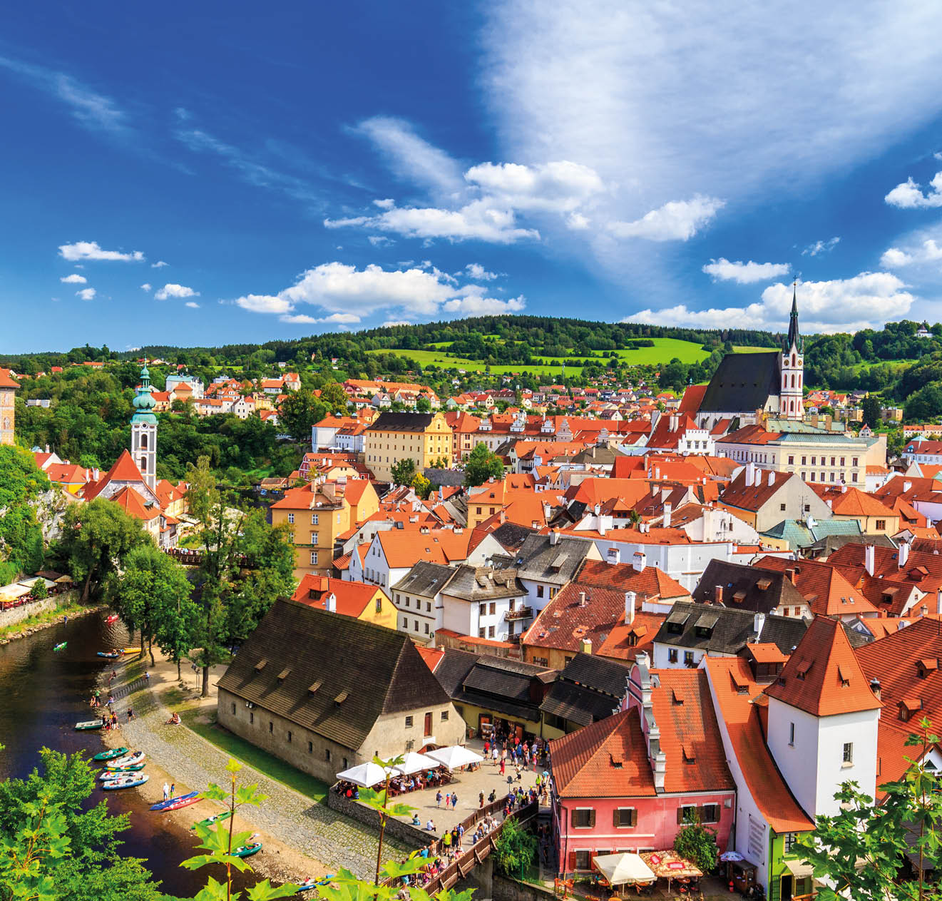 Cesky Krumlov, Europe, Czech Republic, Tourist, Roof