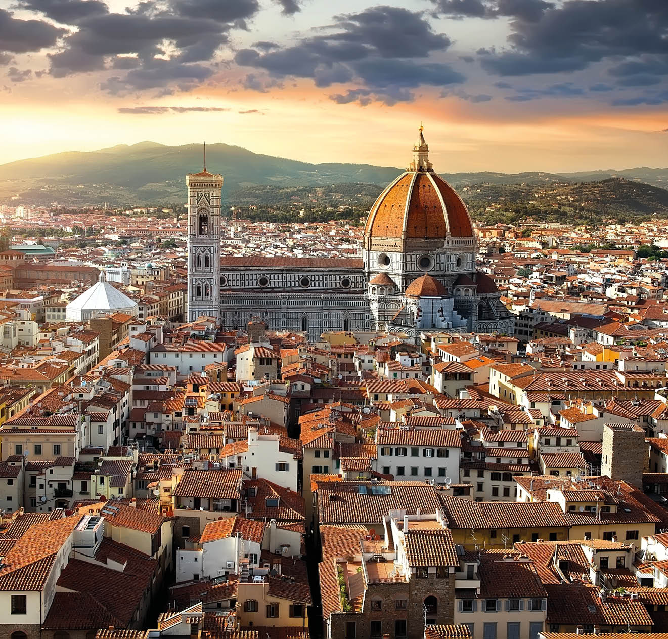 Magnificent basilica of Santa Maria del Fiore in Florence, Italy