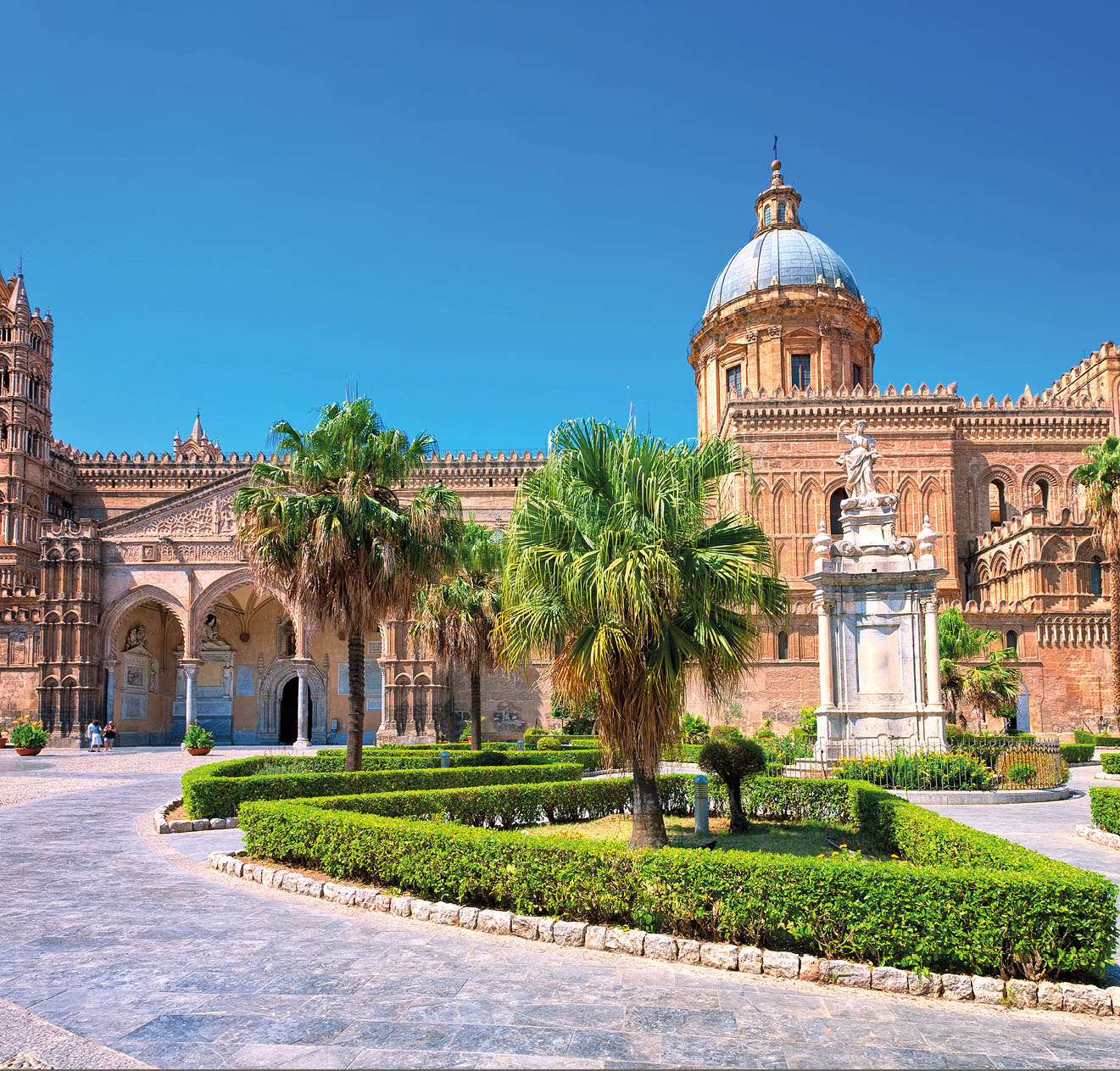 Cathedral of Palermo is a prominent landmark in Sicily, Italy