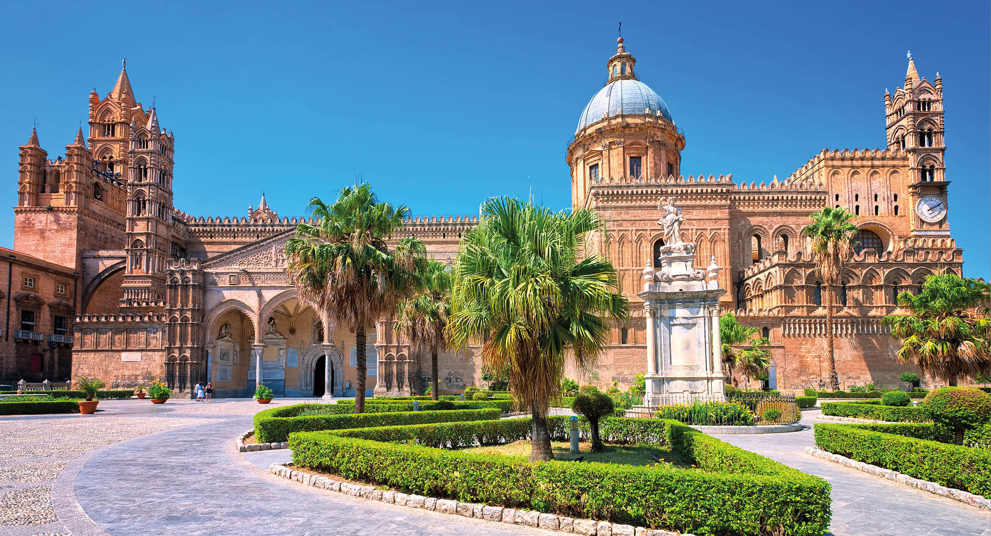 Cathedral of Palermo is a prominent landmark in Sicily, Italy