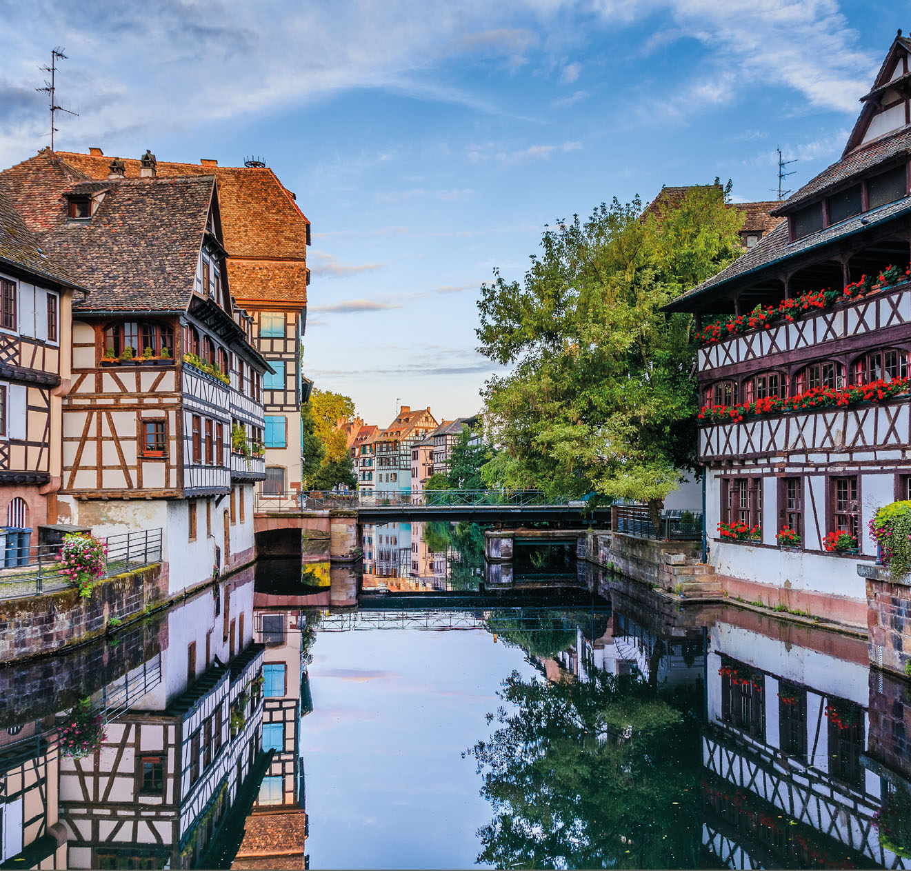 Strasbourg, France. Traditional half timbered houses of Petite France.
