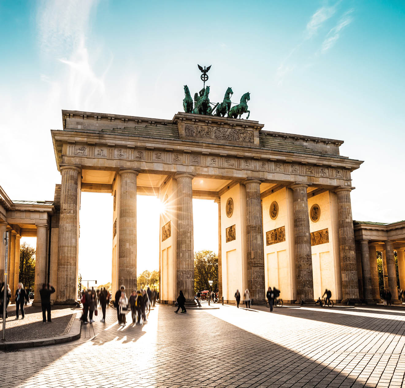Berlin cityscape at sunset - Brandenburg Gate