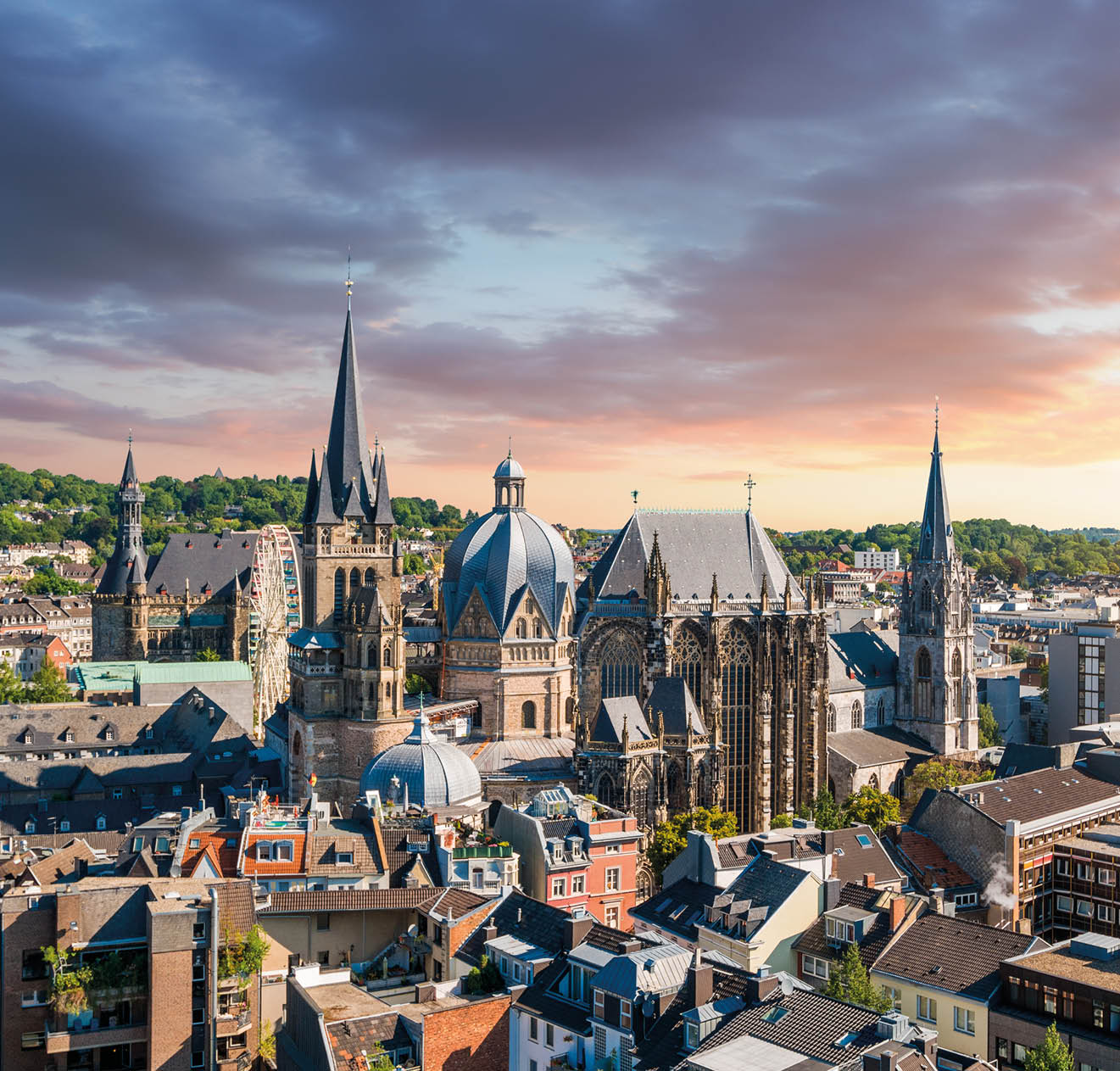 the city of Aachen. Most western town in Germany and home of Kaiser Karl, Charlemagne.