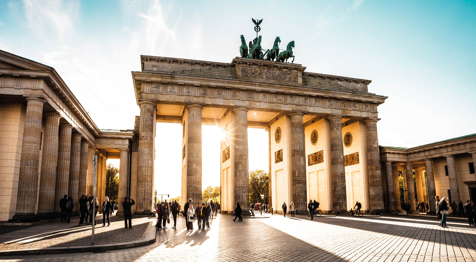 Berlin cityscape at sunset - Brandenburg Gate