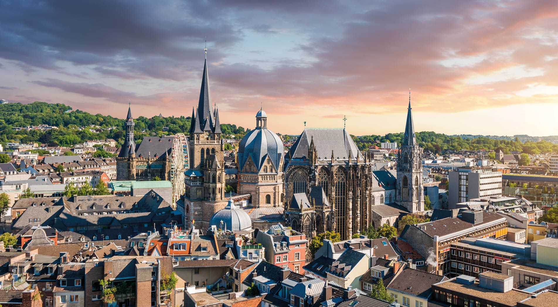 the city of Aachen. Most western town in Germany and home of Kaiser Karl, Charlemagne.