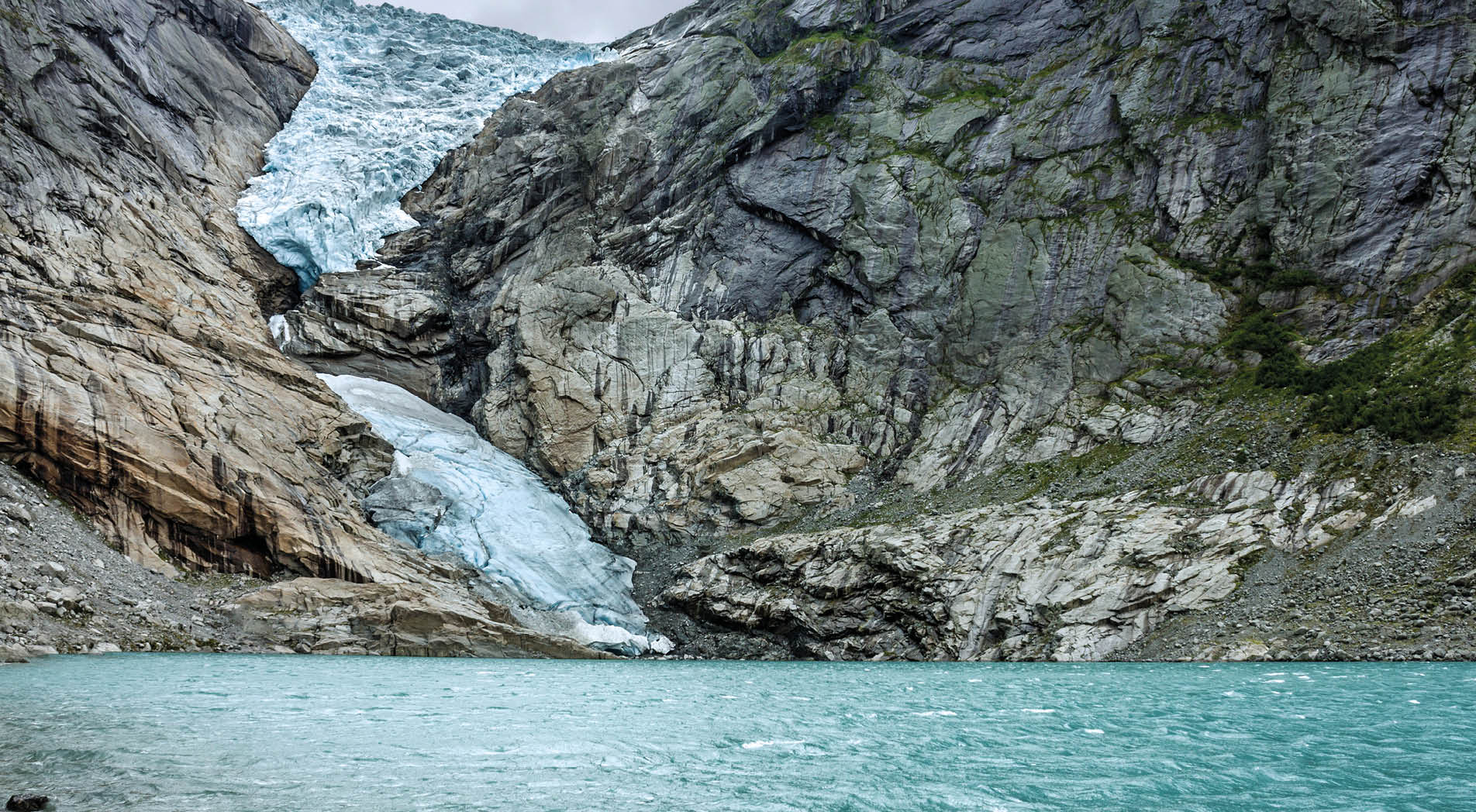 Glacier Briksdal, Norway. Natural landscape, National park Jostedalsbreen