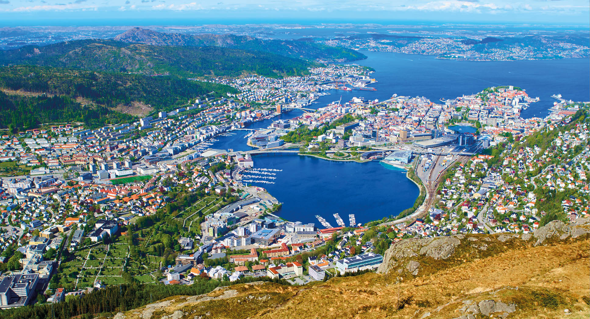 Bergen views from Ulriken Mountain