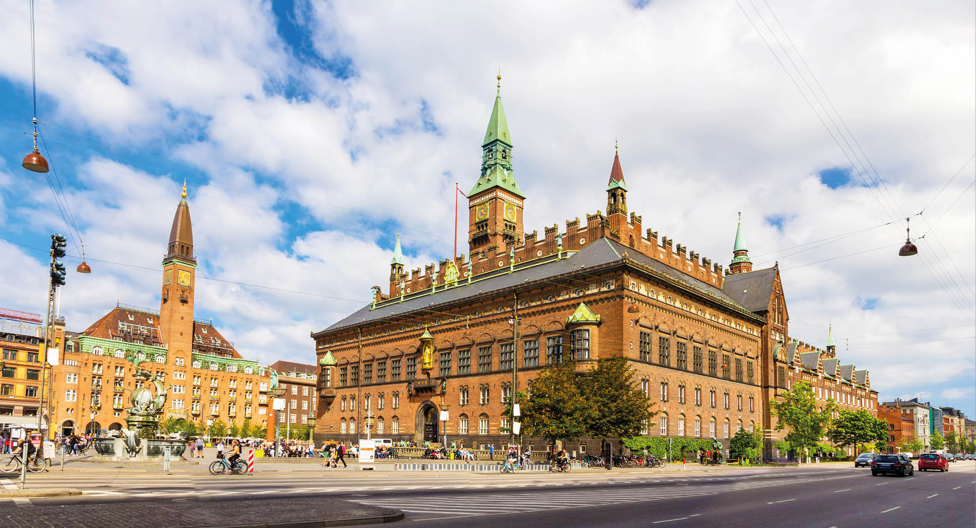 View of Copenhagen city hall, Denmark