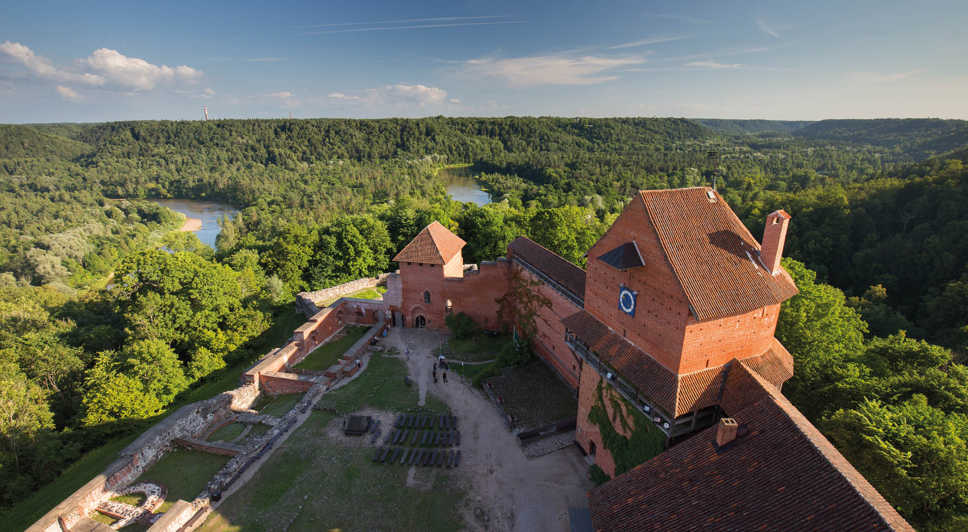 View from Turaida tower in Sigulda, Latvia. August, 2015