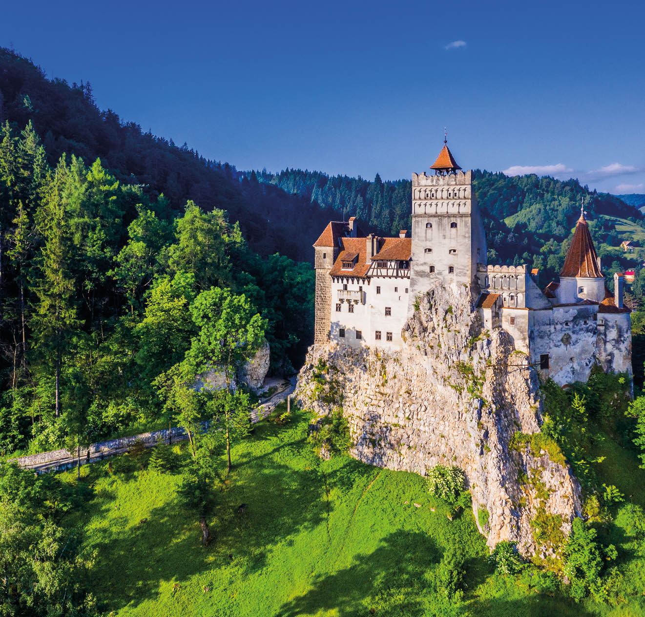 Brasov, Transylvania. Romania. The medieval Castle of Bran, known for the myth of Dracula.