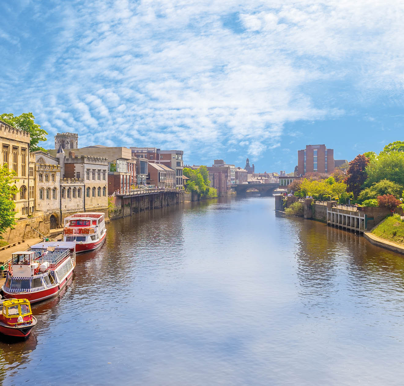 landscape of york by the riverbank