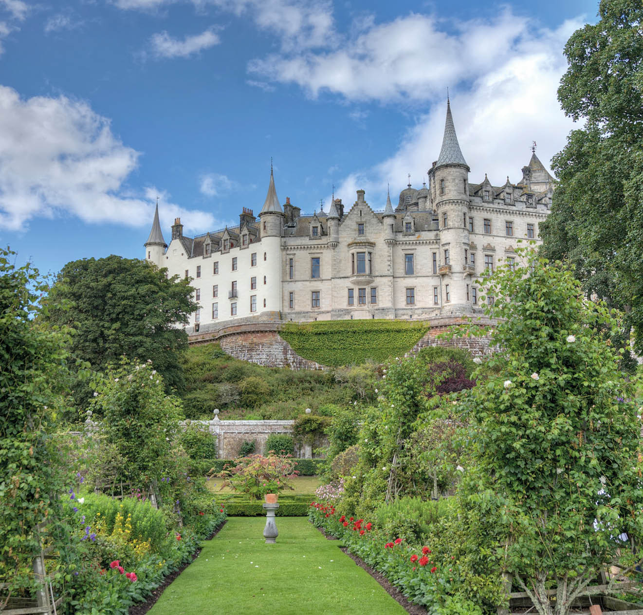 Dunrobin Castle is a stately home in Sutherland, in the Highland area of Scotland, HDR enhanced