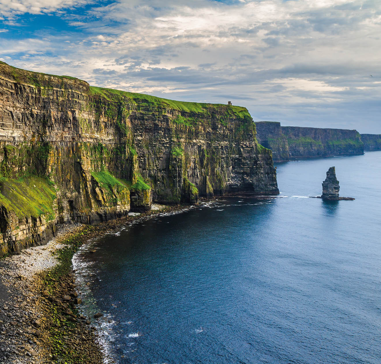world famous landscape from west coast of ireland. wild atlantic way route tourism