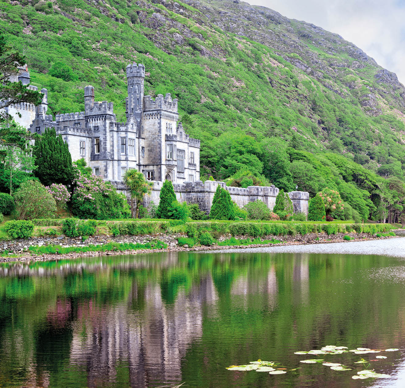 Panorama of Kylemore Abbey, Ireland