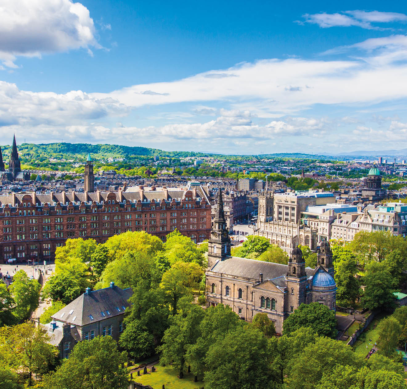 View of Edinburgh from atop Edinburgh Castle.