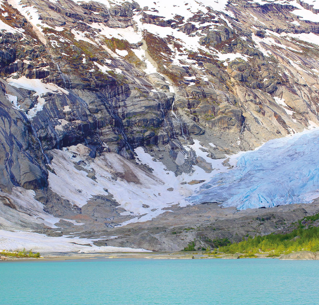 View at Nigardsbreen Glacier in Jostedalsbreen National Park, Norway