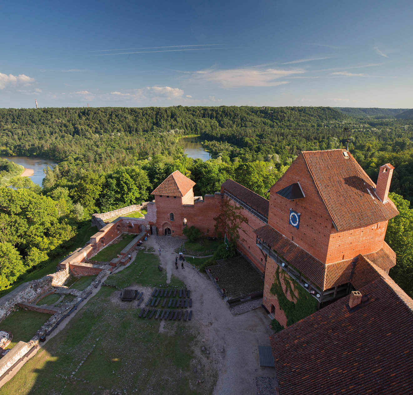 View from Turaida tower in Sigulda, Latvia. August, 2015