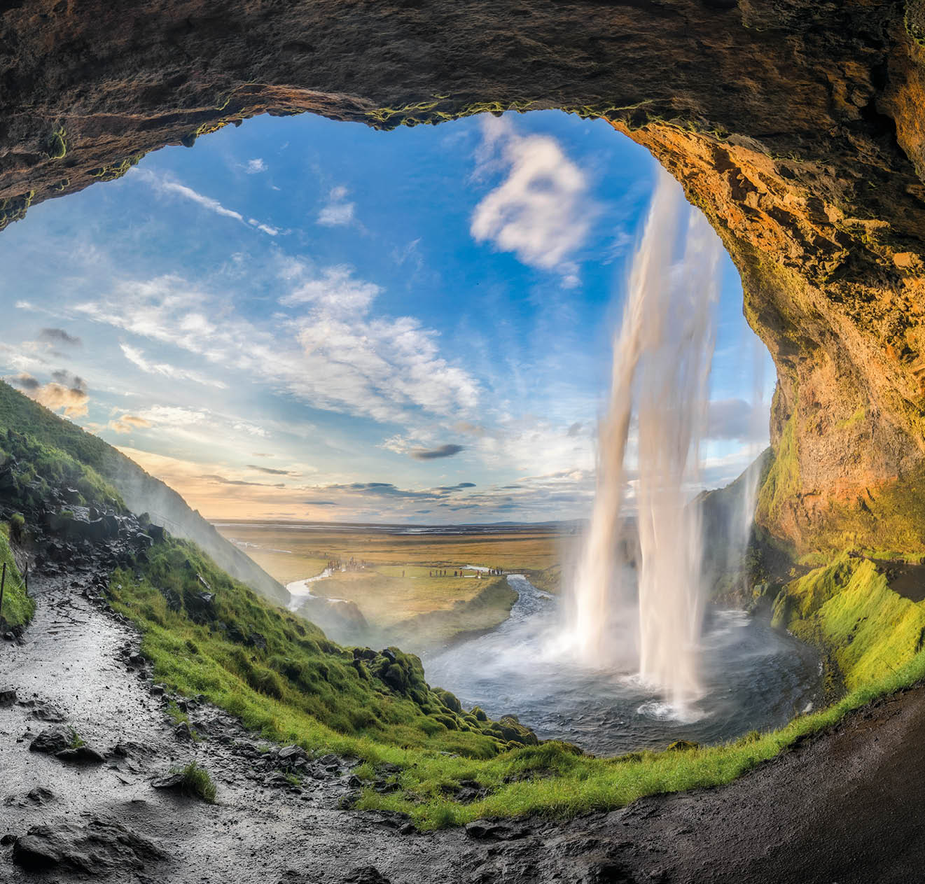 Waterfall, Iceland, Springtime, Spring - Flowing Water, Seljalandsfoss Waterfall