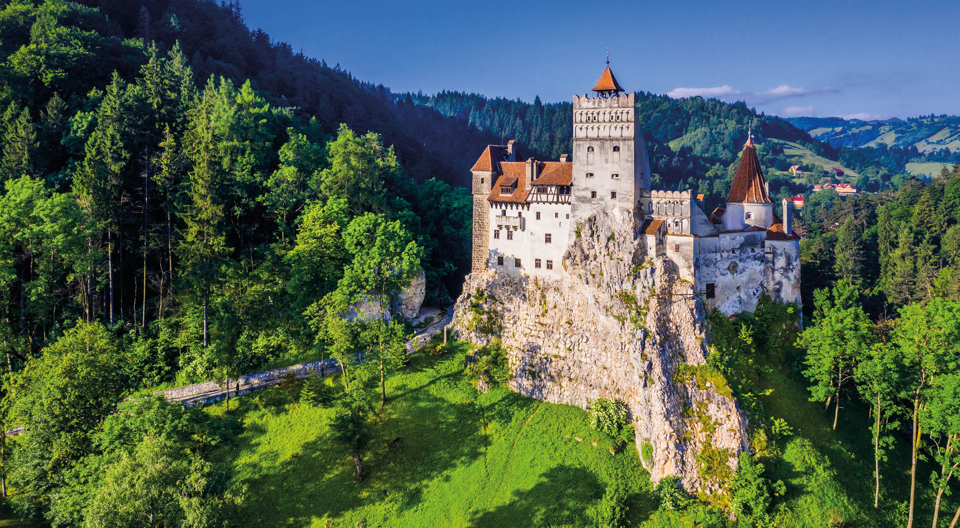 Brasov, Transylvania. Romania. The medieval Castle of Bran, known for the myth of Dracula.