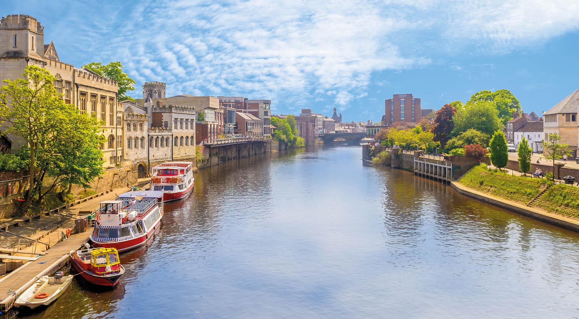 landscape of york by the riverbank