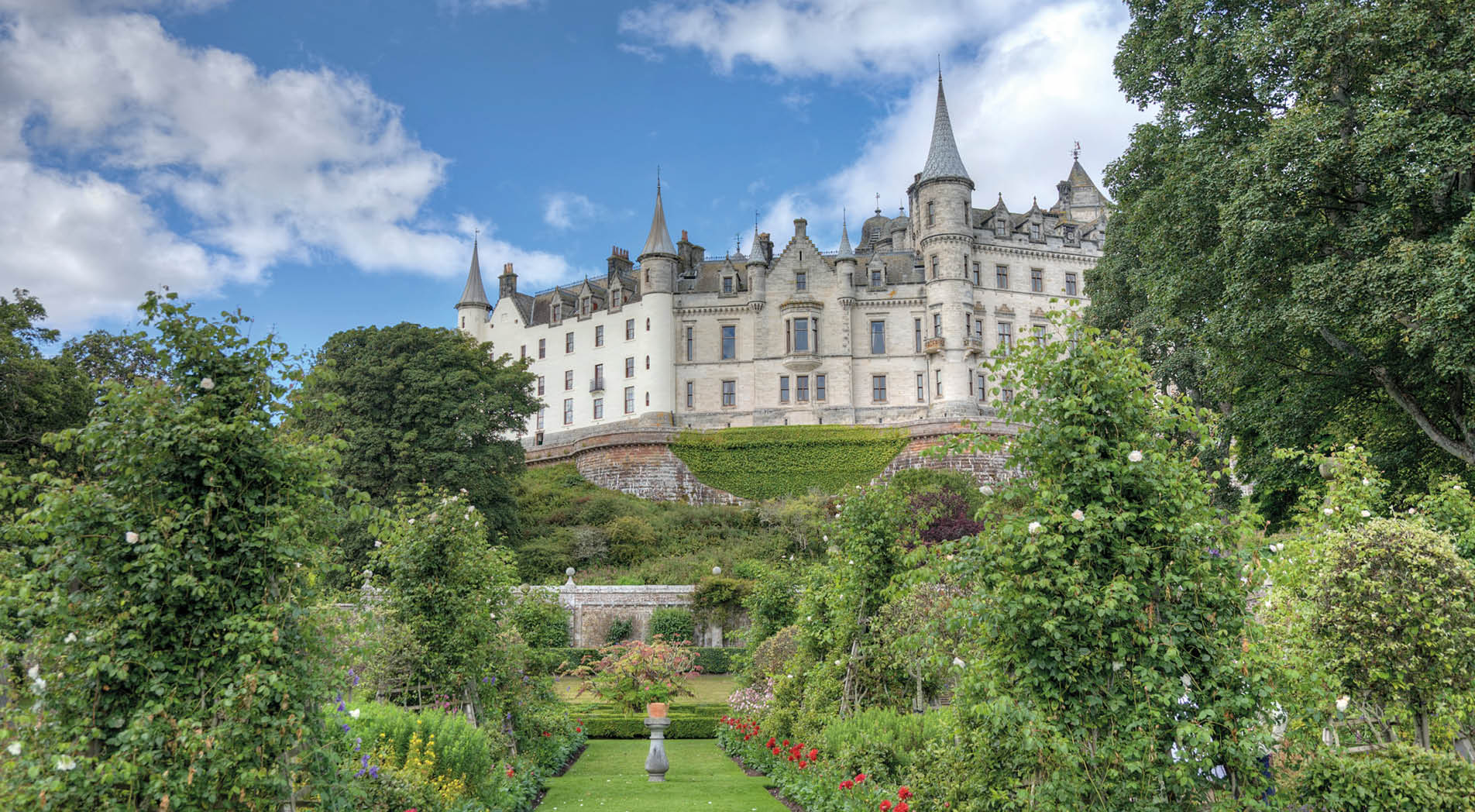 Dunrobin Castle is a stately home in Sutherland, in the Highland area of Scotland, HDR enhanced