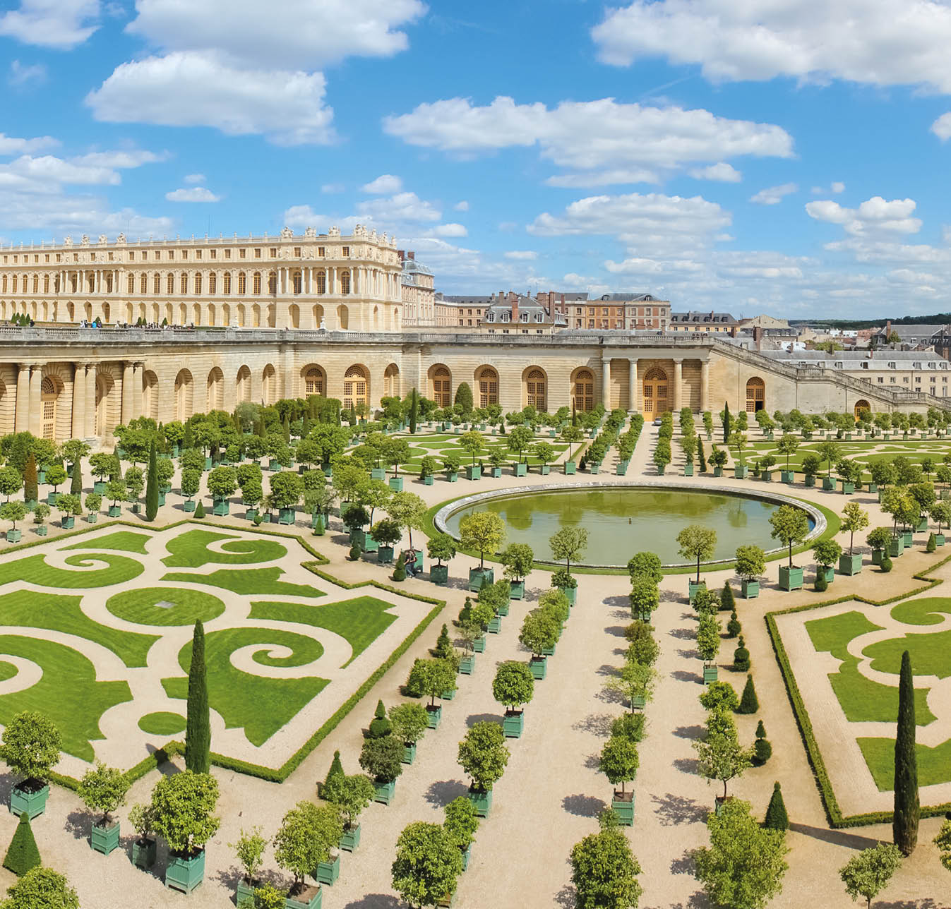 Orangery was designed by Louis Le Vau t is located south of the Palace Versailles, Paris, France.