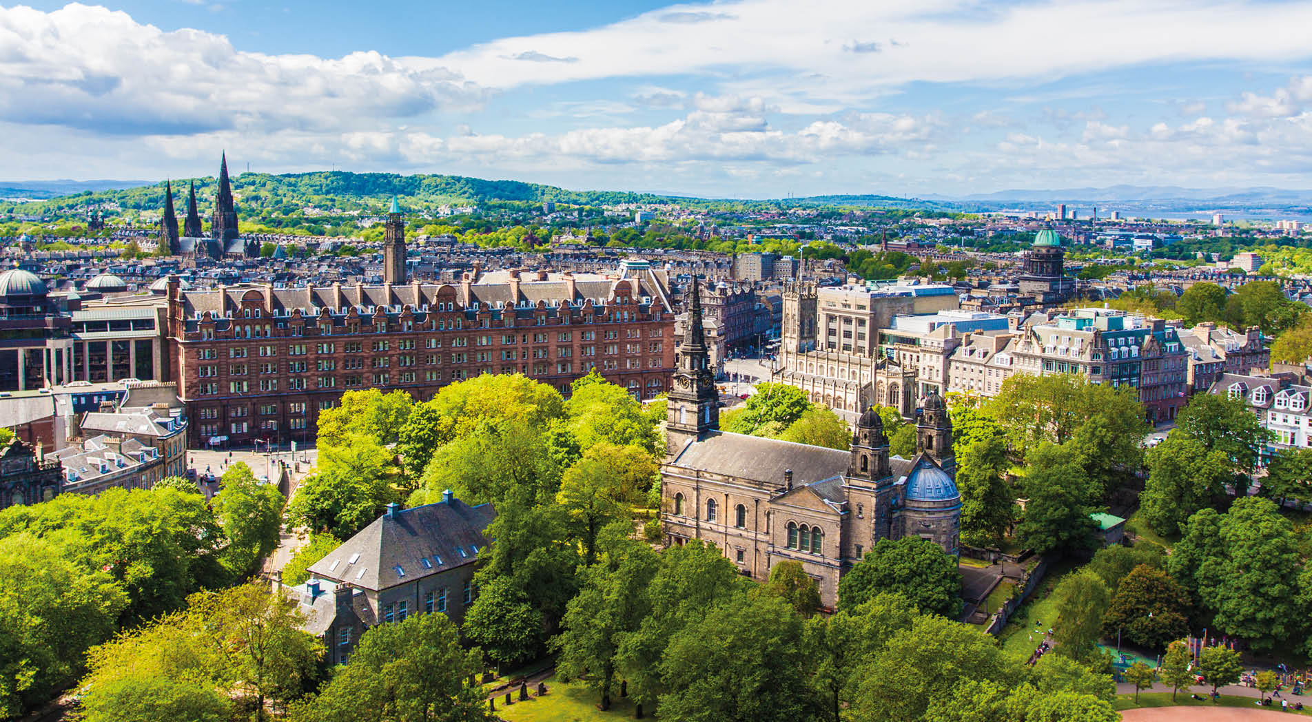 View of Edinburgh from atop Edinburgh Castle.