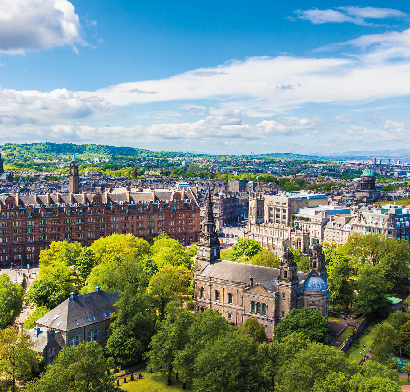 View of Edinburgh from atop Edinburgh Castle.